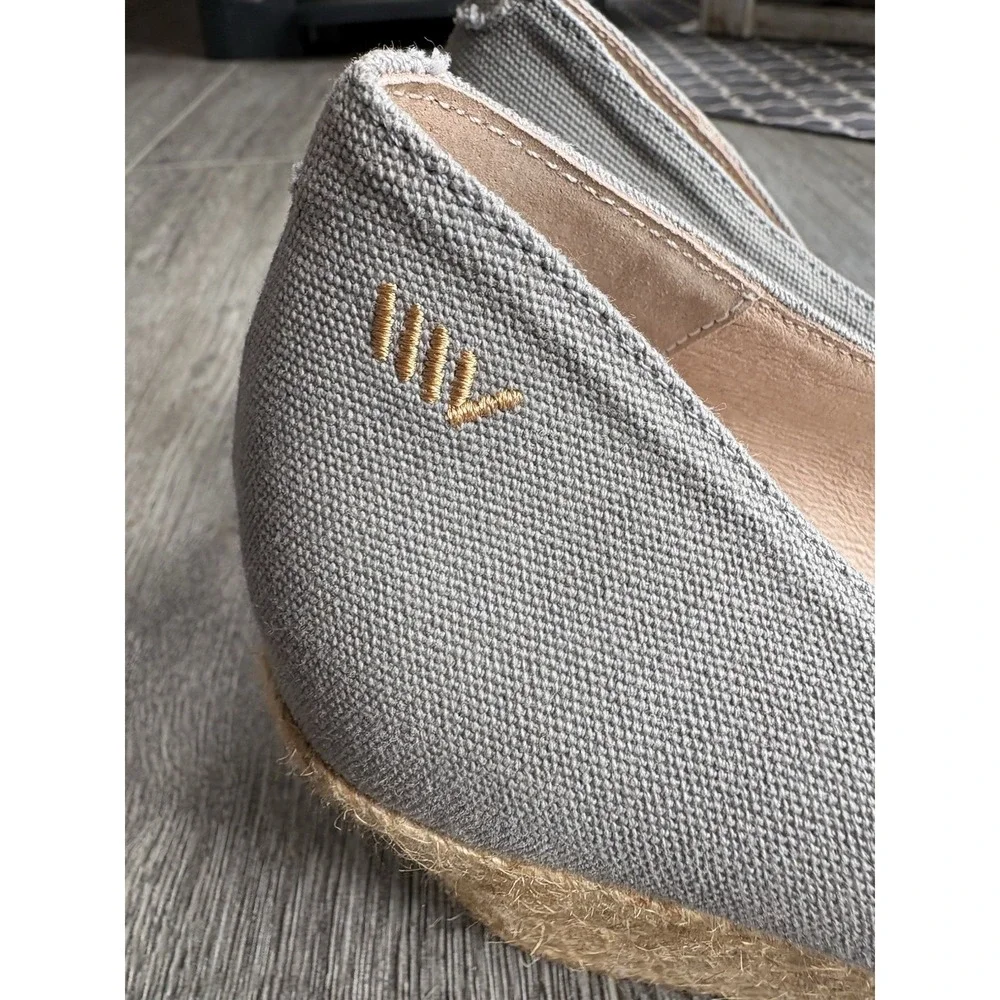 Viscata Barcelona Gray Canvas Wedge Espadrilles‎ Size 42 (US 11)